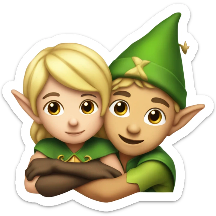 Elf on an elf sticker