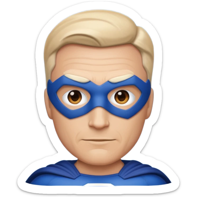 Generate super hero abstract emoji, father in superhero family, more adult sticker