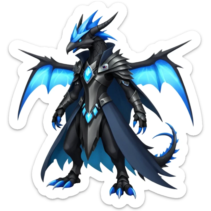 Punk’ish Edgy Futuristic Badass Dark Gothic Zekrom-Darkrai-Aurorus-Hybrid-Creature sticker