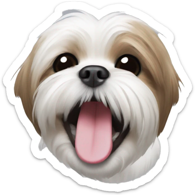 Shih tzu laugh sticker