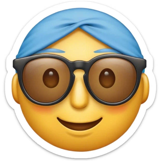 Un Emoji de lente con un mate y con una remera de Argentina  sticker