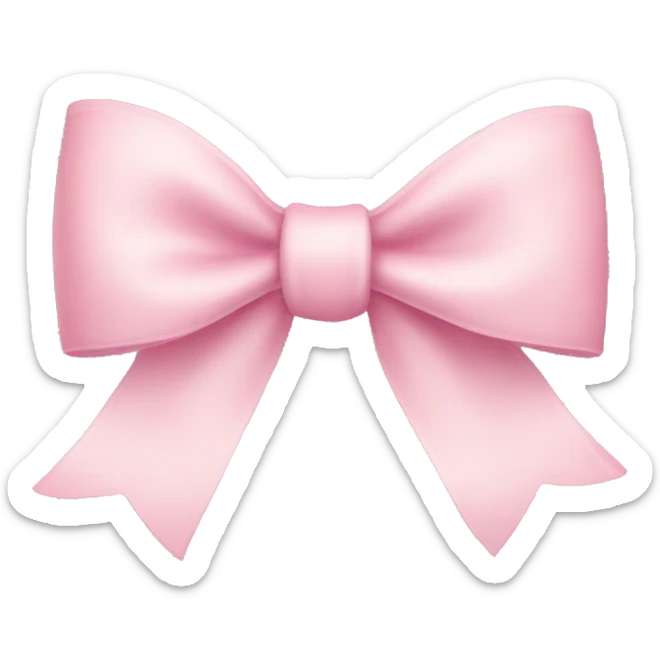 Light pink bow sticker