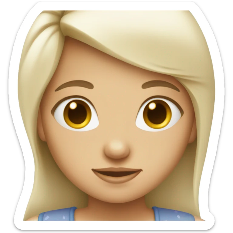 birthday of a girl emoji and girl skin is white sticker
