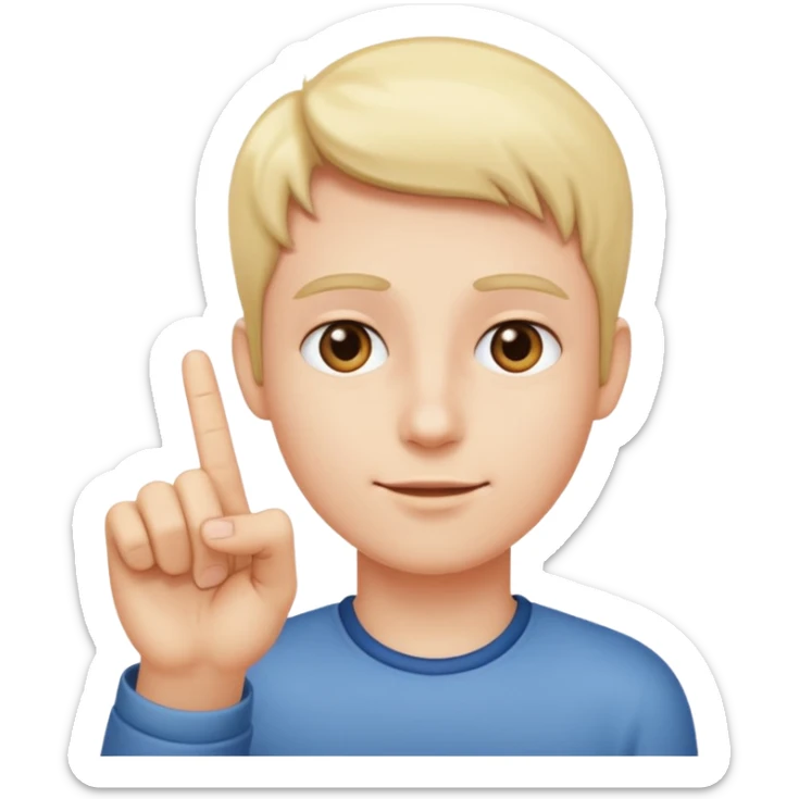 In the fourth image in the right hand of person there should be only the index finger upward sticker