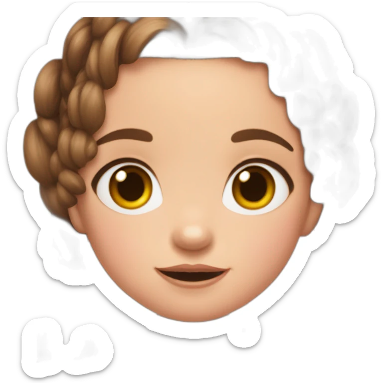 Cry Baby's iconic physical features in the storybook are her brown hair in two twin-drill pigtails with bows varying in color, and her brown eyes  and a gap between her two front teeth.. sticker