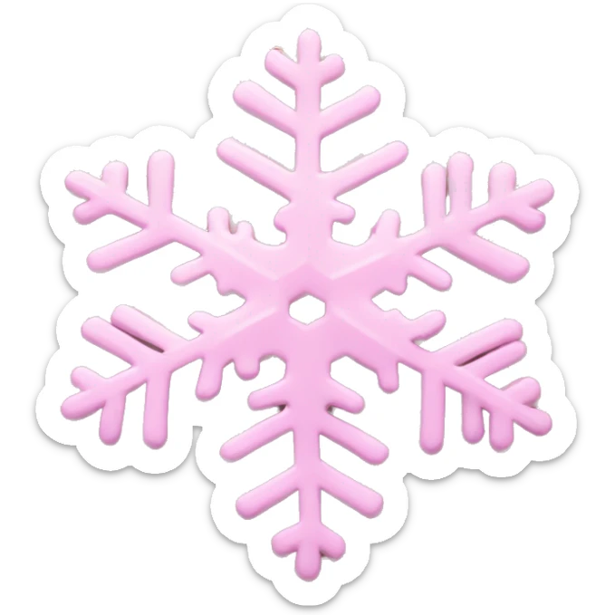pastel pink snowflake  sticker