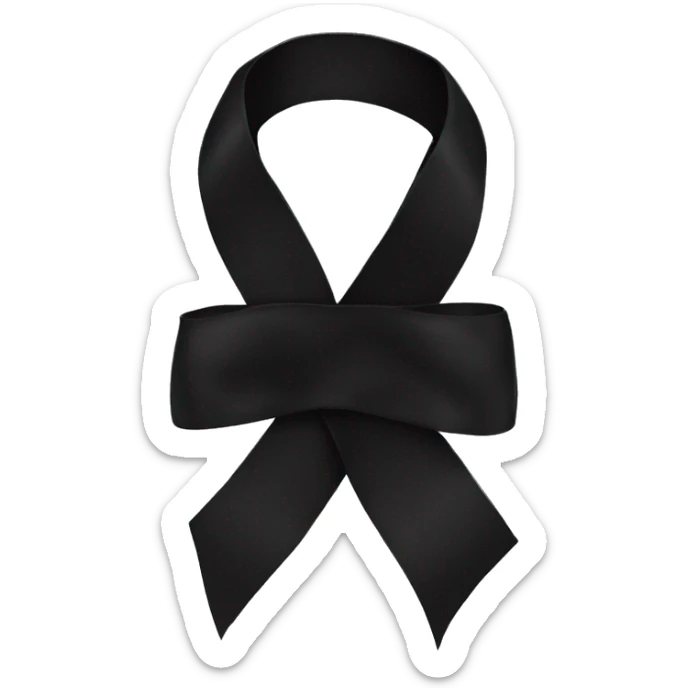 Black ribbon sticker