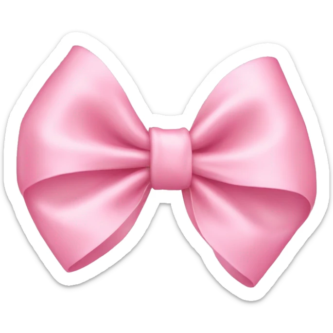 Baby pink bow sticker