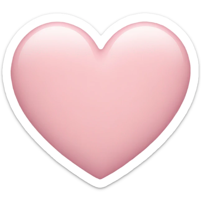 Pastel pink heart sticker