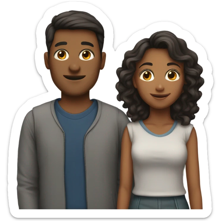 Husband and wife 2 teen sons and a teen daughter  sticker