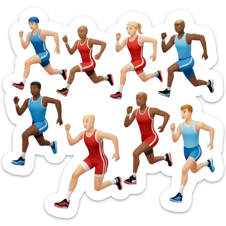 des athletes HANDICPÉS avec des protheses de jambes qui font du handisport sticker