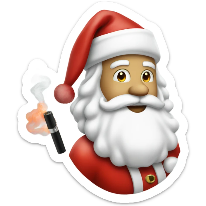 Santa with an ecig sticker
