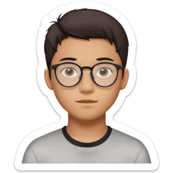 Makena 19 years old boy he’s asian and he wearing a glass he has a dark brown hair and brown eyes he has long but not very long hair maybe he has Undercut sticker