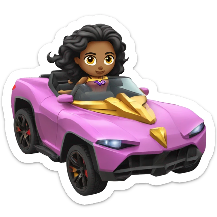  Wonder woman’s feminine features offroad capable long-travel suspension 4x4 racing hypercar  sticker