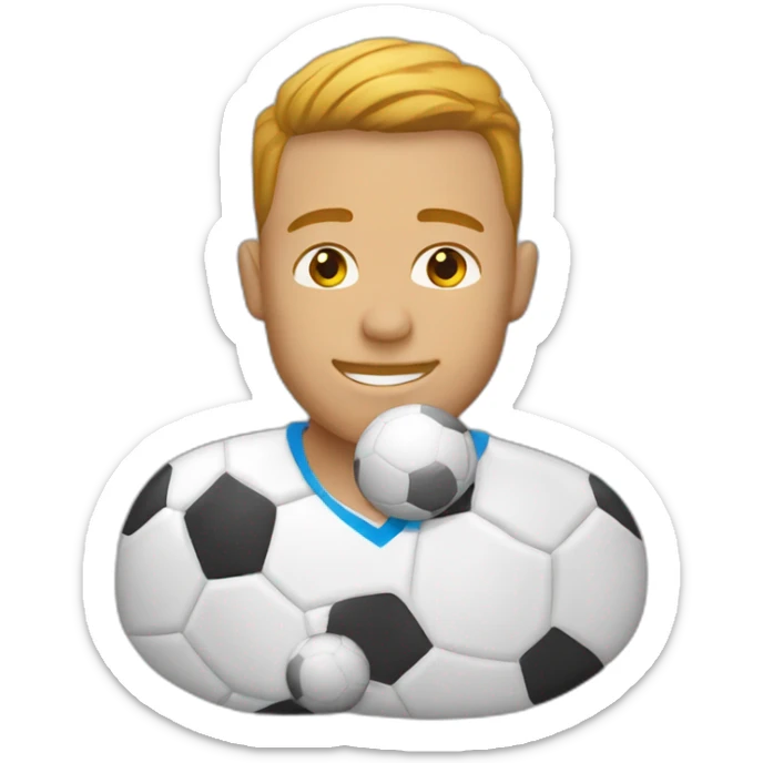 Un joueur de foot qui fait un bisous sticker
