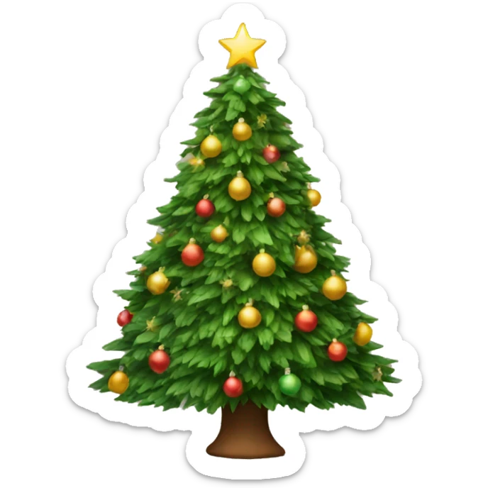 Christmas tree sticker