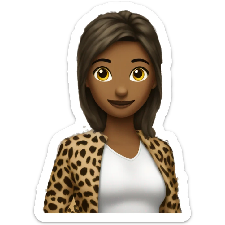 Leopard print sticker