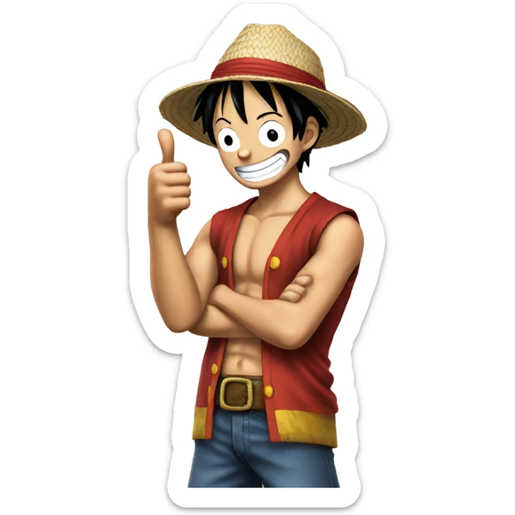 Luffy thumbs up sticker