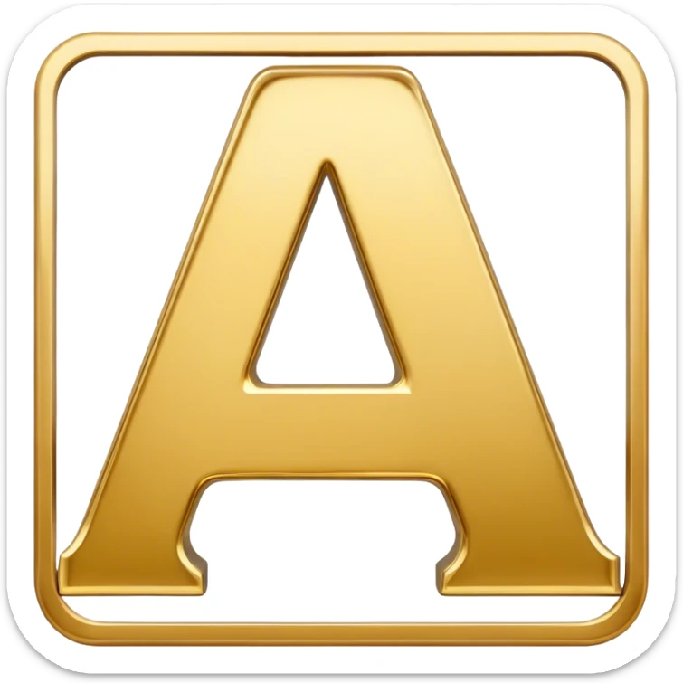 The letter A sticker