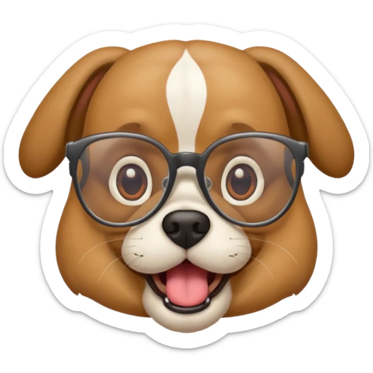 tête chien avec lunette bouche sticker