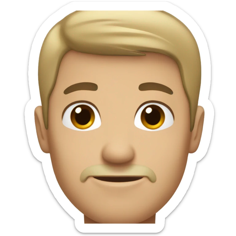 man of Caucasian skin color, black hair, no beard sticker