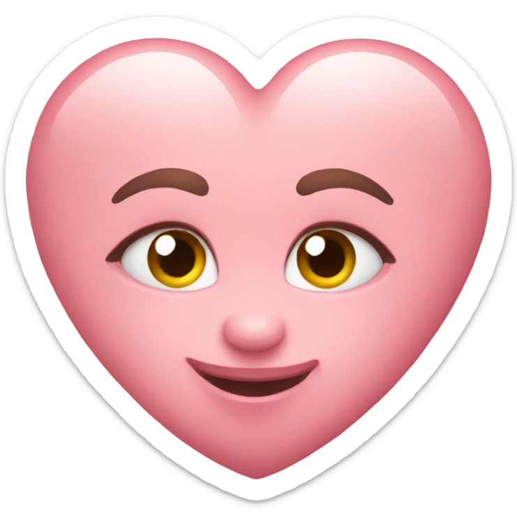baby pink heart sticker