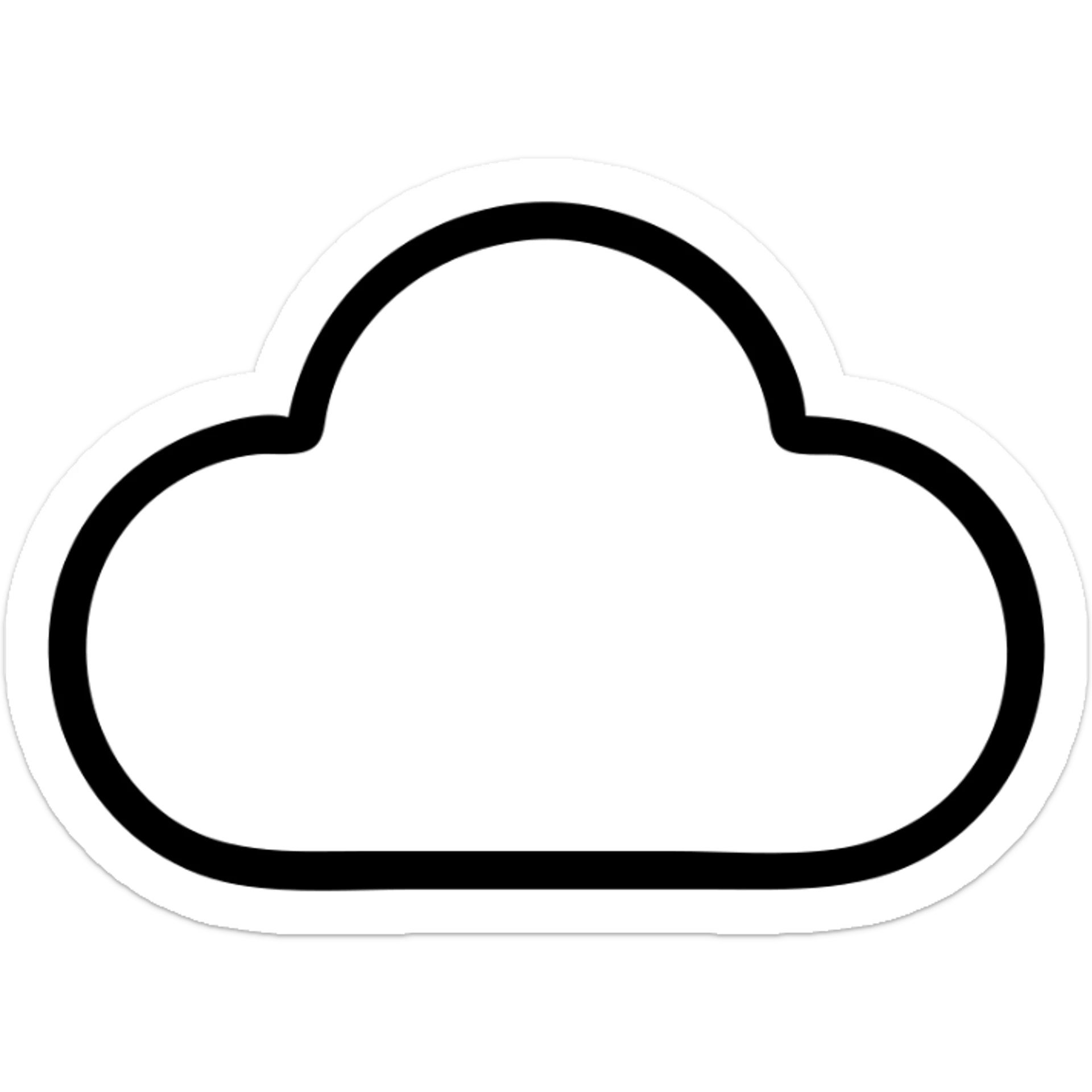 облако 4 выступами sticker