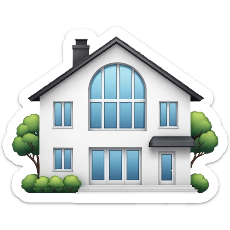 Clean aesthetic house  sticker