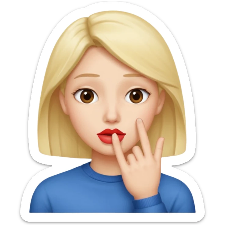 add-a-finger-in-front-of-the-pursed-lips-to-clearly-show-the-shushing-gesture sticker