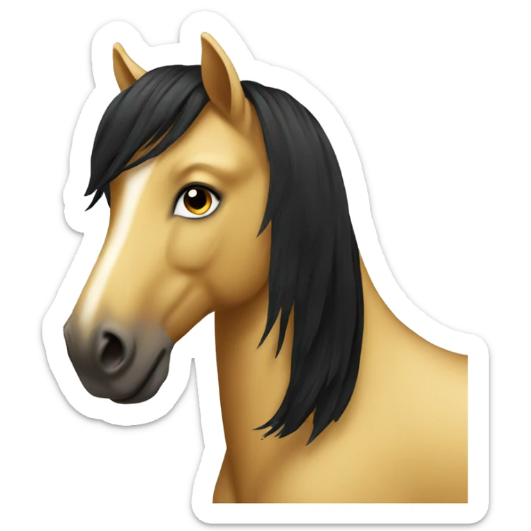 Beautiful golden horse with black hair sticker