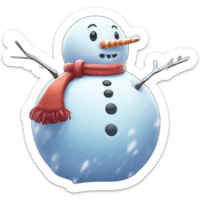 Snowman Statue Epic Mystery Legendary NewYear PokemonTheme Pokeball Snowfall Snowballs sticker