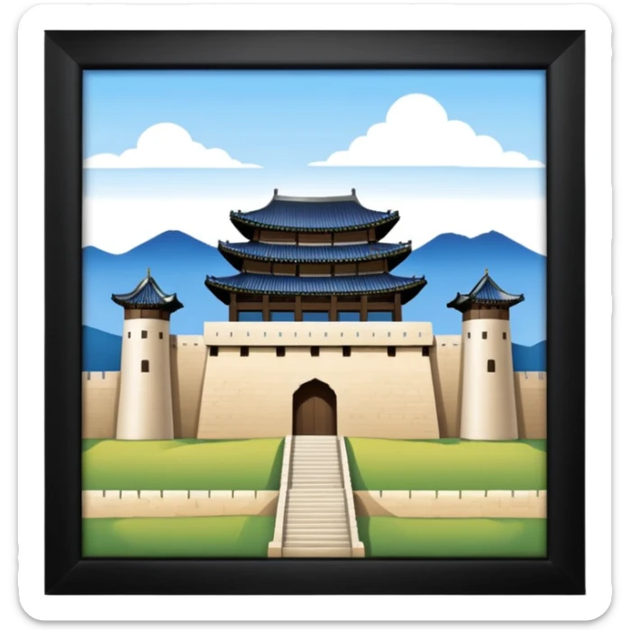 South Korea suwon Hwaseong Fortress Palace castle sticker