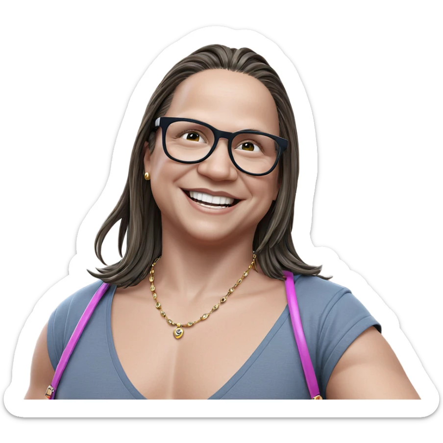 smiling boy with jewelry sticker