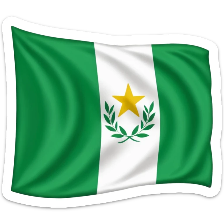 Bandera Andalucía una franja verde, una blanca y una verde horizontales sticker