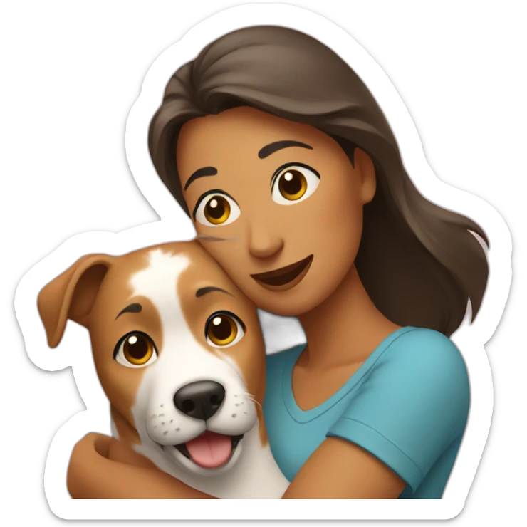 A mother with a dog sticker