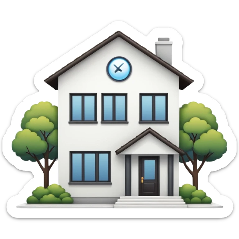 Clean aesthetic house  sticker