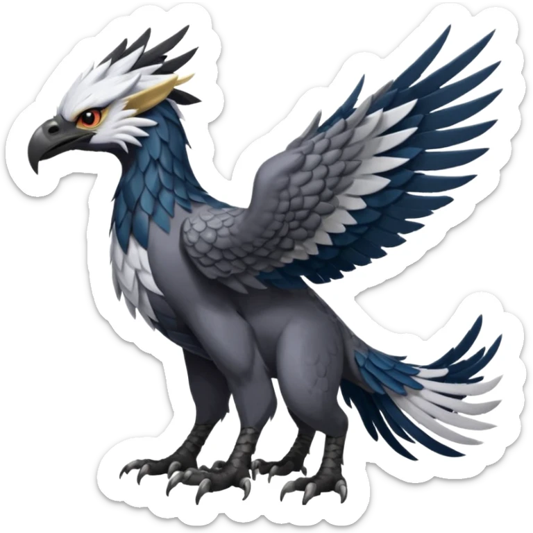 Nargacuga-Silvally-Gryphon-Griffin-Griffon-Hippogriff-fusion-hybrid-animal-creature  sticker