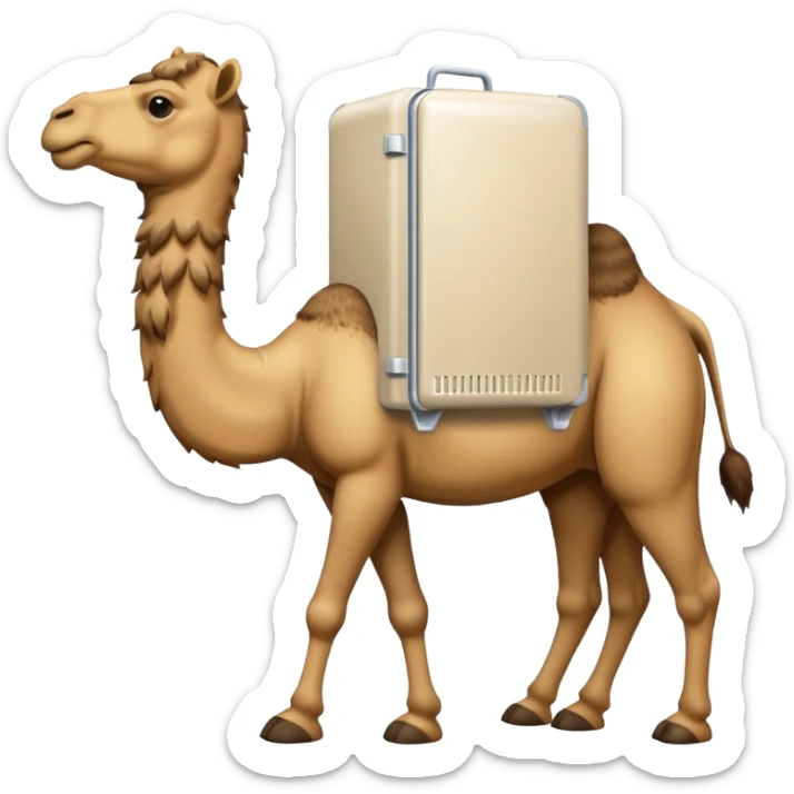 Camello Con heladera sticker