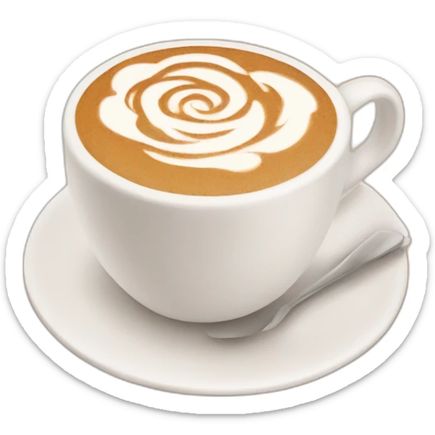 Rose latte sticker