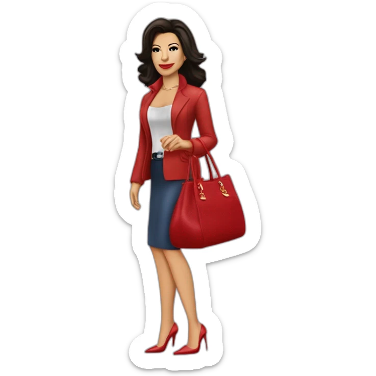 Gabrielle SOLIS de la série Desperate Housewives avec de beaux talons rouge et un riche sac à main dans sa main droite sticker