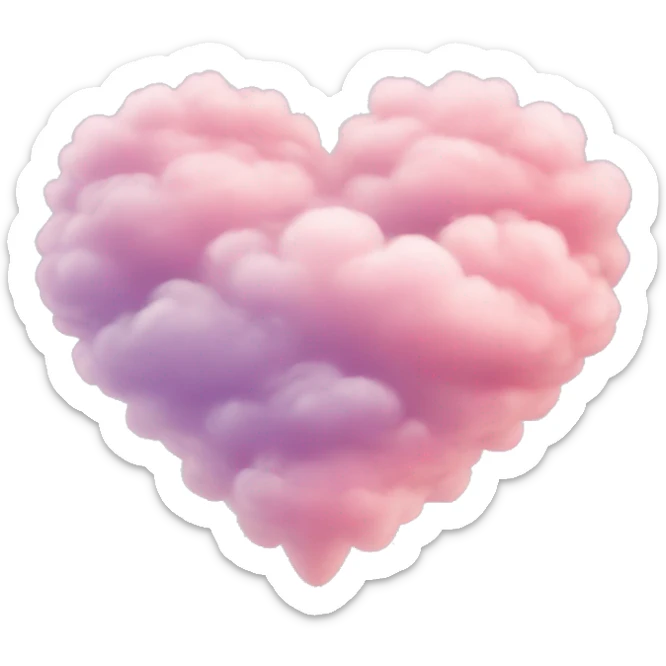 heart cloud sticker