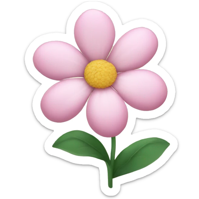 Light pink flower sticker