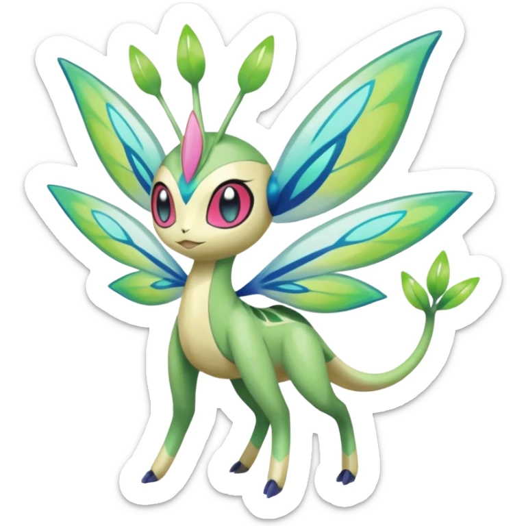 Faerie-Mezprit-Celebi-Meloetta-Palkia-Pokémon, full body sticker