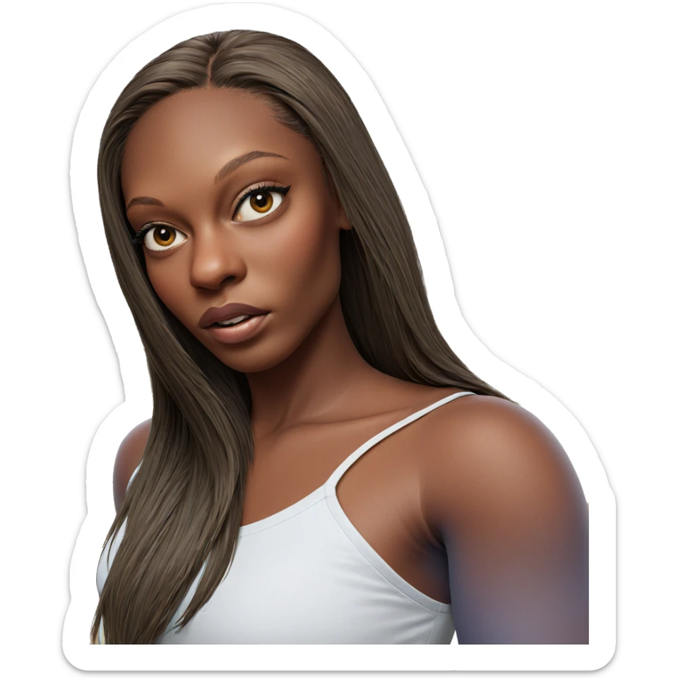 realistic portrait of a girl sticker