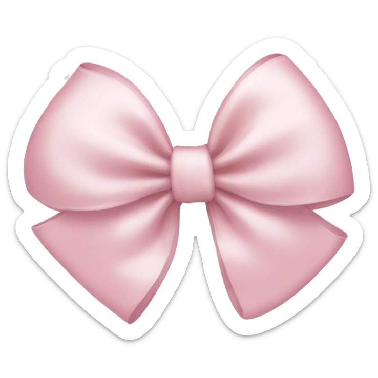 Light pink bow sticker