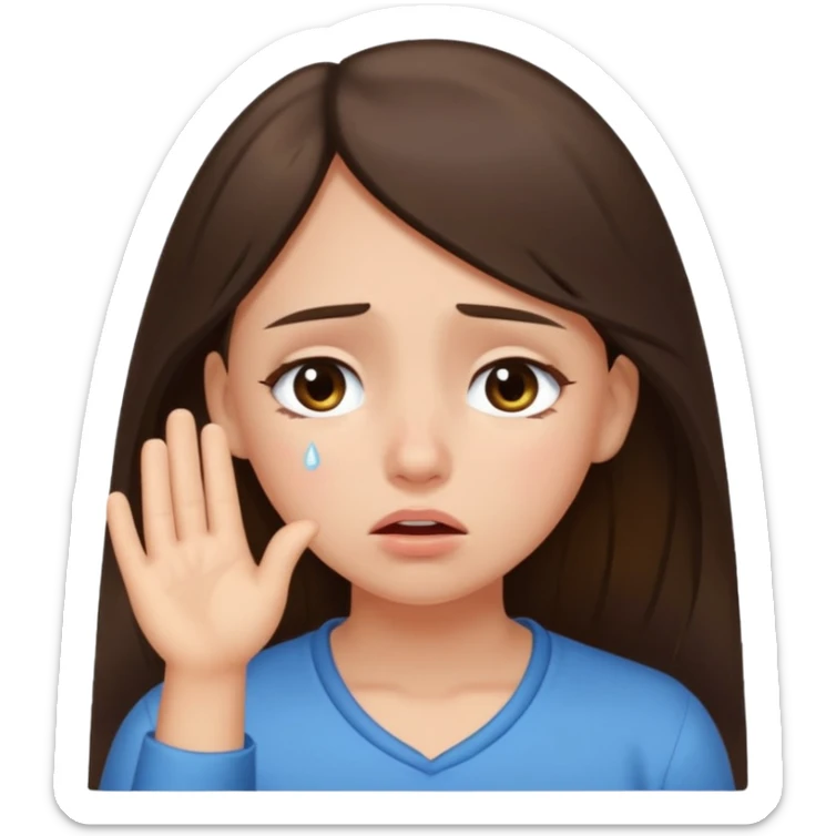 Girl begging her mother can her friend spend the night ￼ sticker