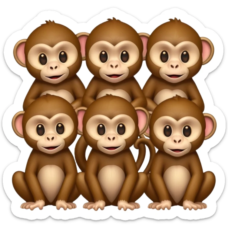 Cinco monitos salta en la cama uno se cayó se golpeó la cabeza mamá llamo al doctor ye le doctor dijo no más monos saita em la cama sticker