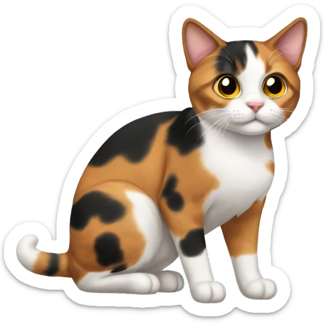 Calico cat sticker