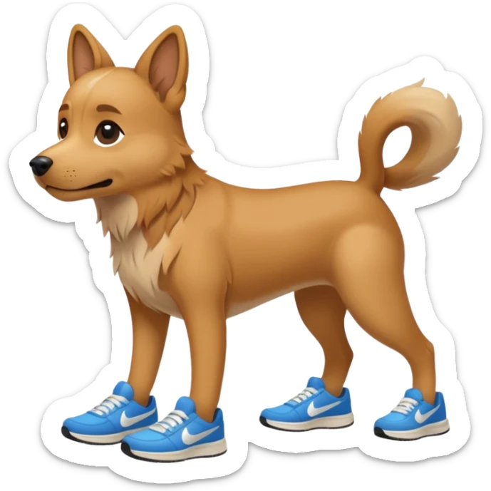 Q se vea más animado y q sus tres patas tengan zapatillas nike sticker