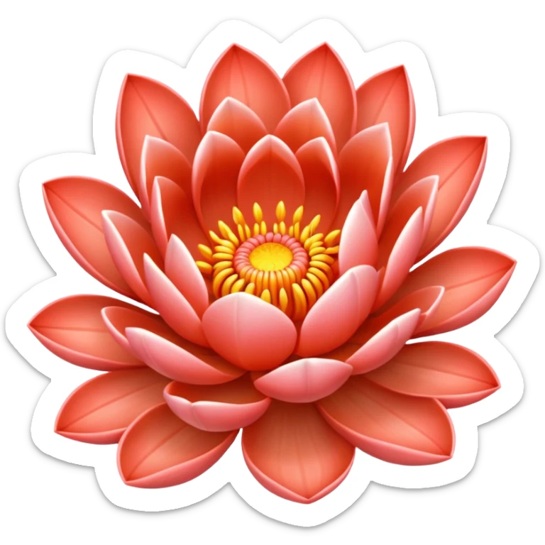 Coral lotus sticker